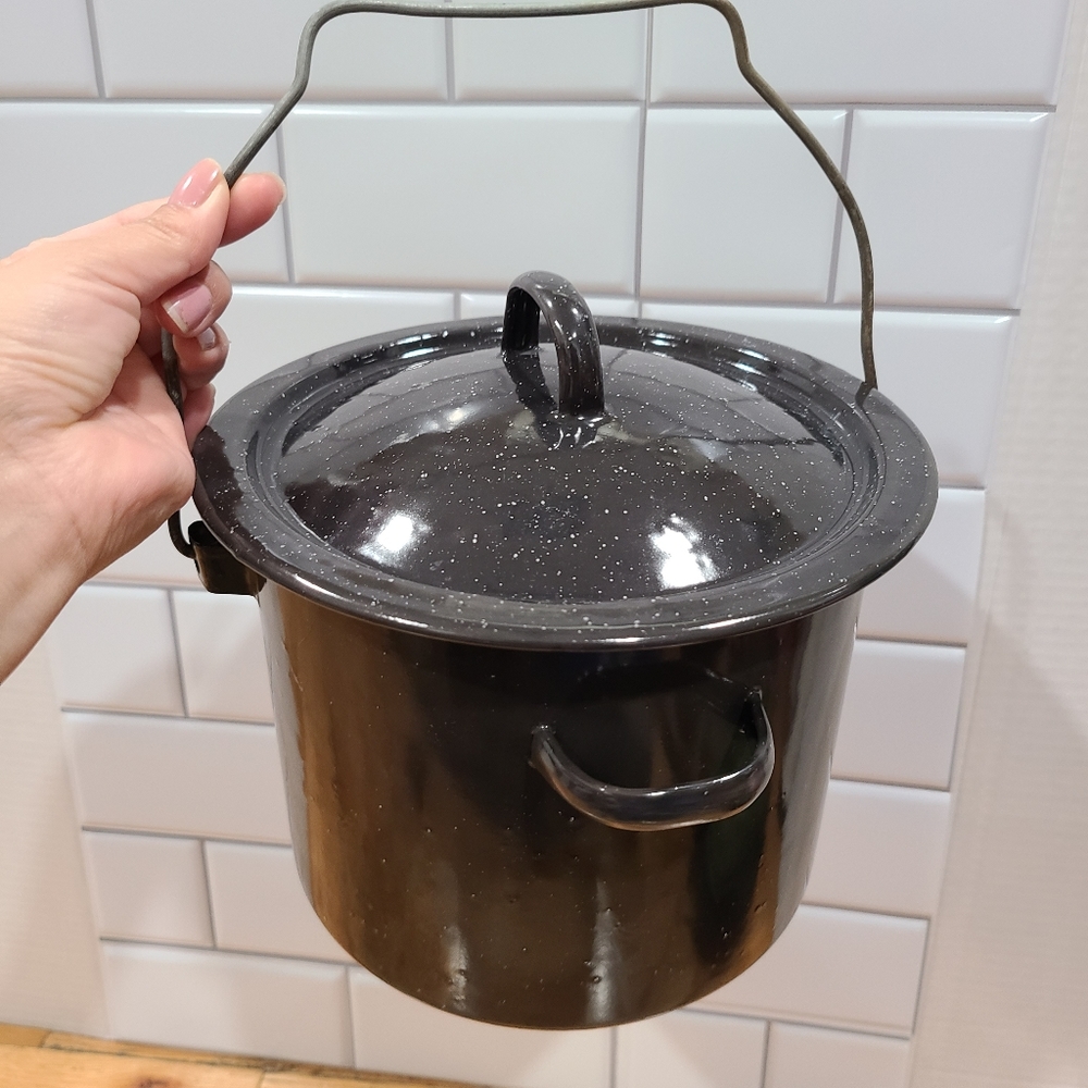 Outback Enamel Camp Cook Set Camping Cookware set - Picture 2 of 15